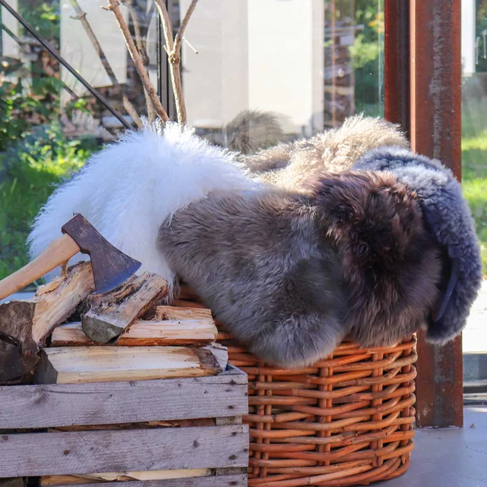 Schaffell in Schwarz 85x5x50 cm - Claus