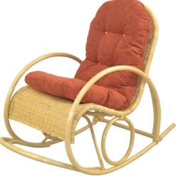 Schaukelstuhl aus Rattan Geflecht in Natur - Abekasa