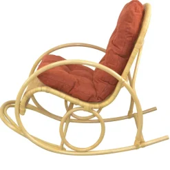 Schaukelstuhl aus Rattan Geflecht in Natur - Abekasa