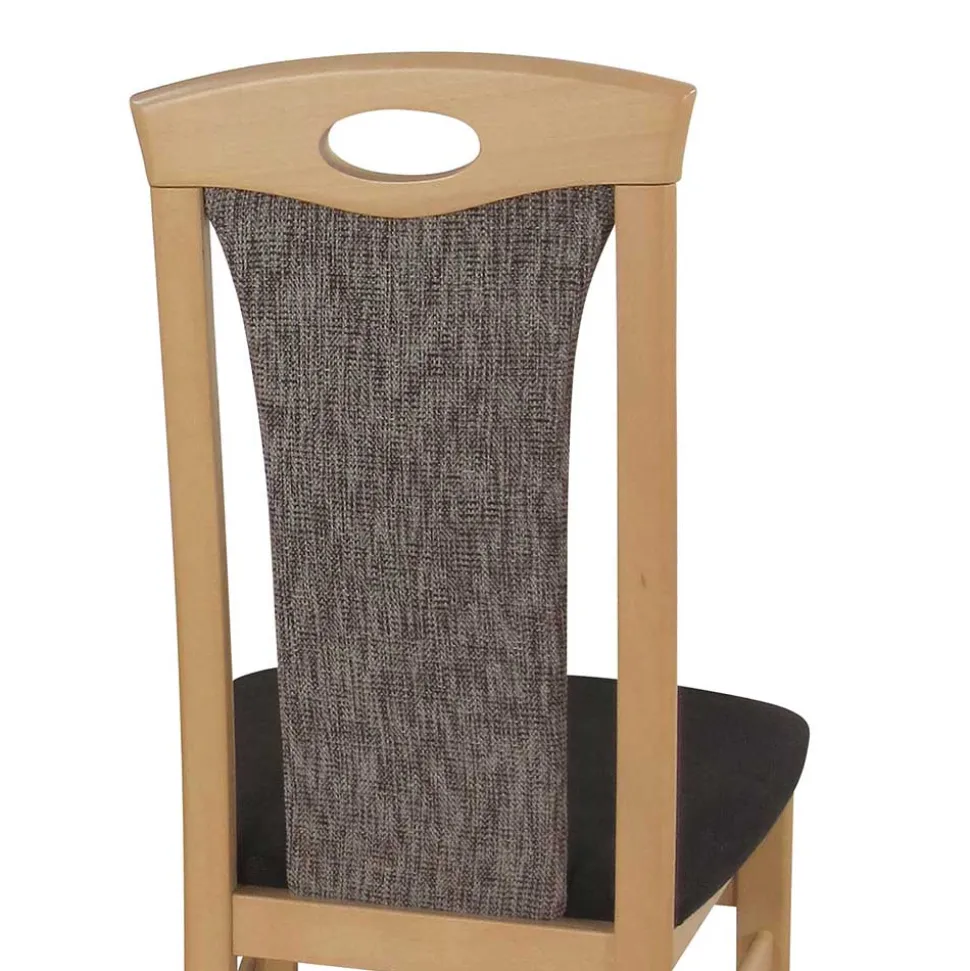 Schicker Hochlehner Stuhl in Braun Dorota & Buche (2er Set)