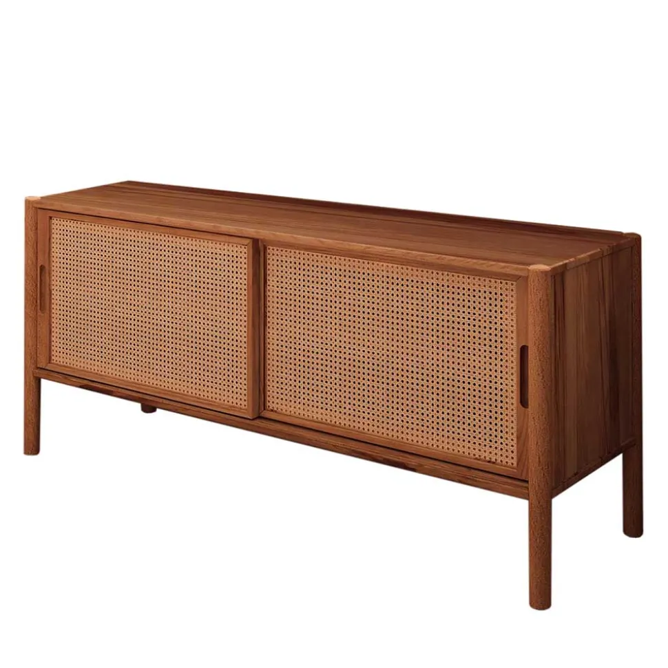 Schiebetüren Lowboard aus Wildbuche - Indrya