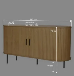 Schiebetüren-Sideboard in ovalem Design - Barnetta
