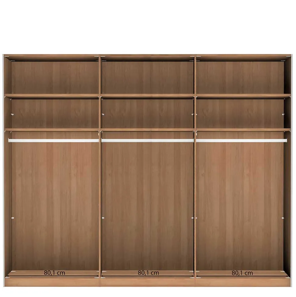 Schiebetürschrank in Weiß Glas - Crucav