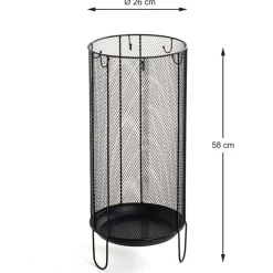 Schirmständer aus Metall in Schwarz - Nurez