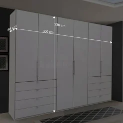 Schlafbereich Kleiderschrank mit acht Schubkästen - Dolienca