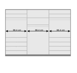 Schlafbereich Kleiderschrank mit acht Schubkästen - Dolienca
