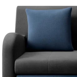 Schlafcouch in Dunkelgrau und Dunkelblau - Cartoon