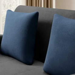 Schlafcouch in Dunkelgrau und Dunkelblau - Cartoon