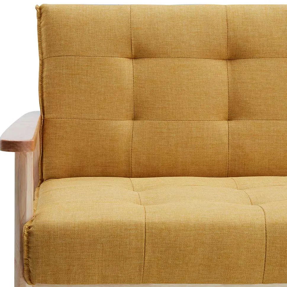 Schlafcouch in Gelb & Eukalyptus Natur - Emkola