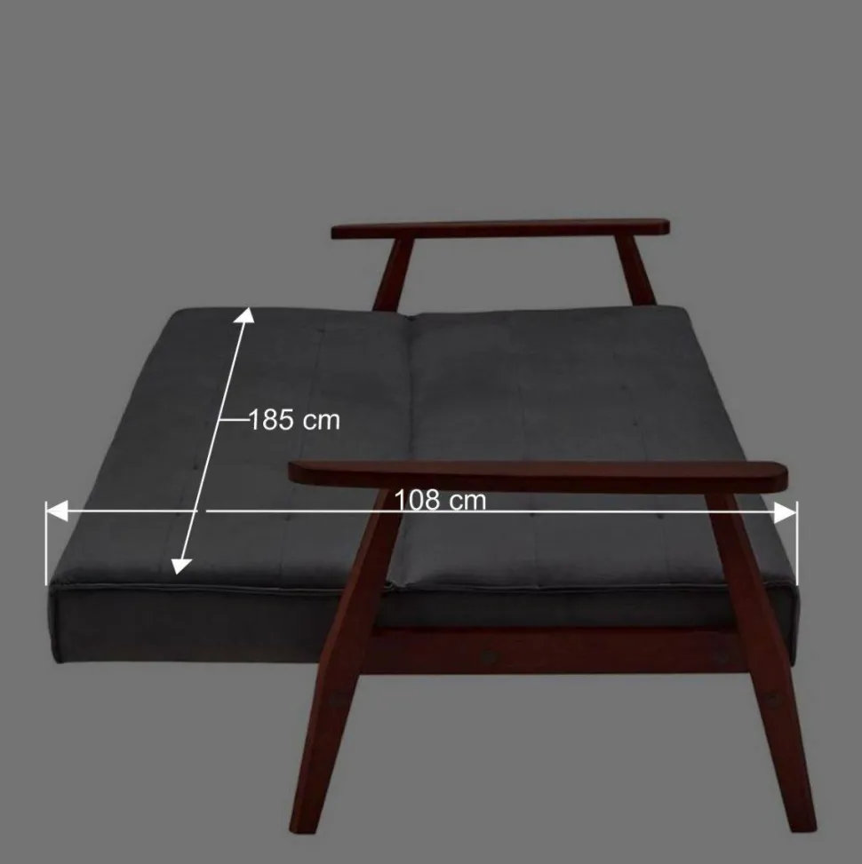 Schlafcouch in Gelb & Eukalyptus Natur - Emkola