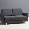 Schlafcouch mit Bettkasten in Blaugrau - Casmas