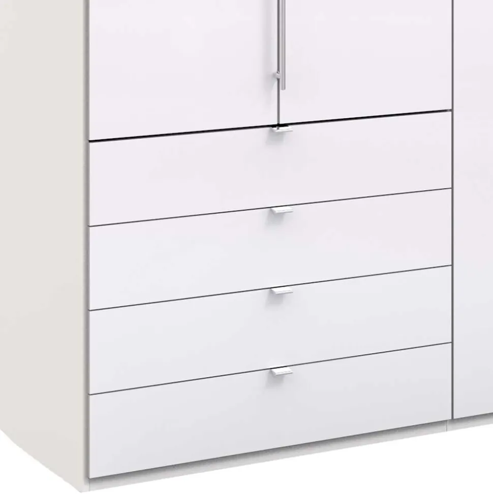 Schlafraum Kleiderschrank in Weiß Glas Front - Dolienca