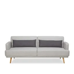 Schlafsofa in Hellgrau und Kiefer - Posadas