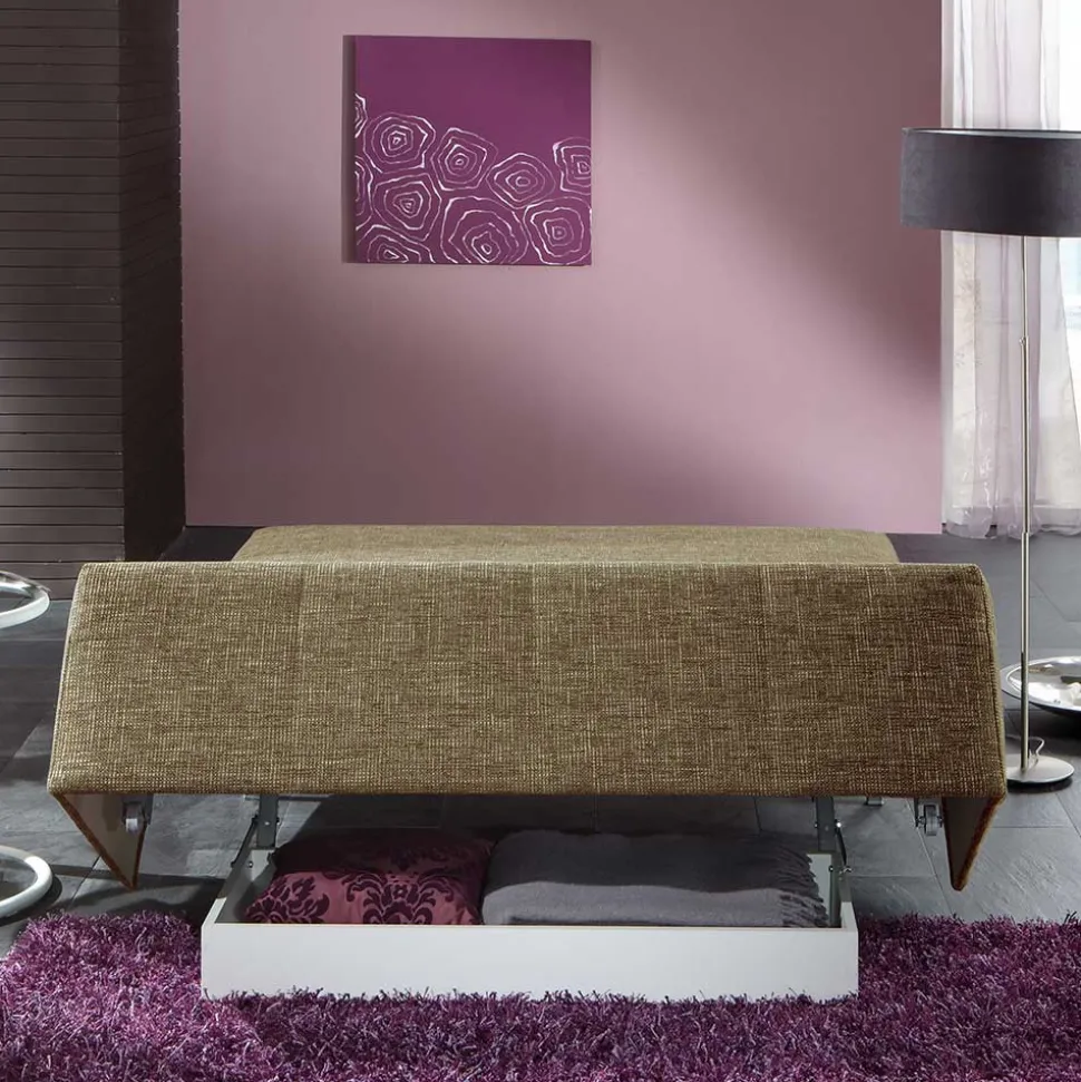 Schlafsofa ohne Armlehnen in Graubraun - Genn