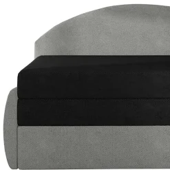 Schlafsofa Recamiere in Grau und Schwarzgrau - Sinkala