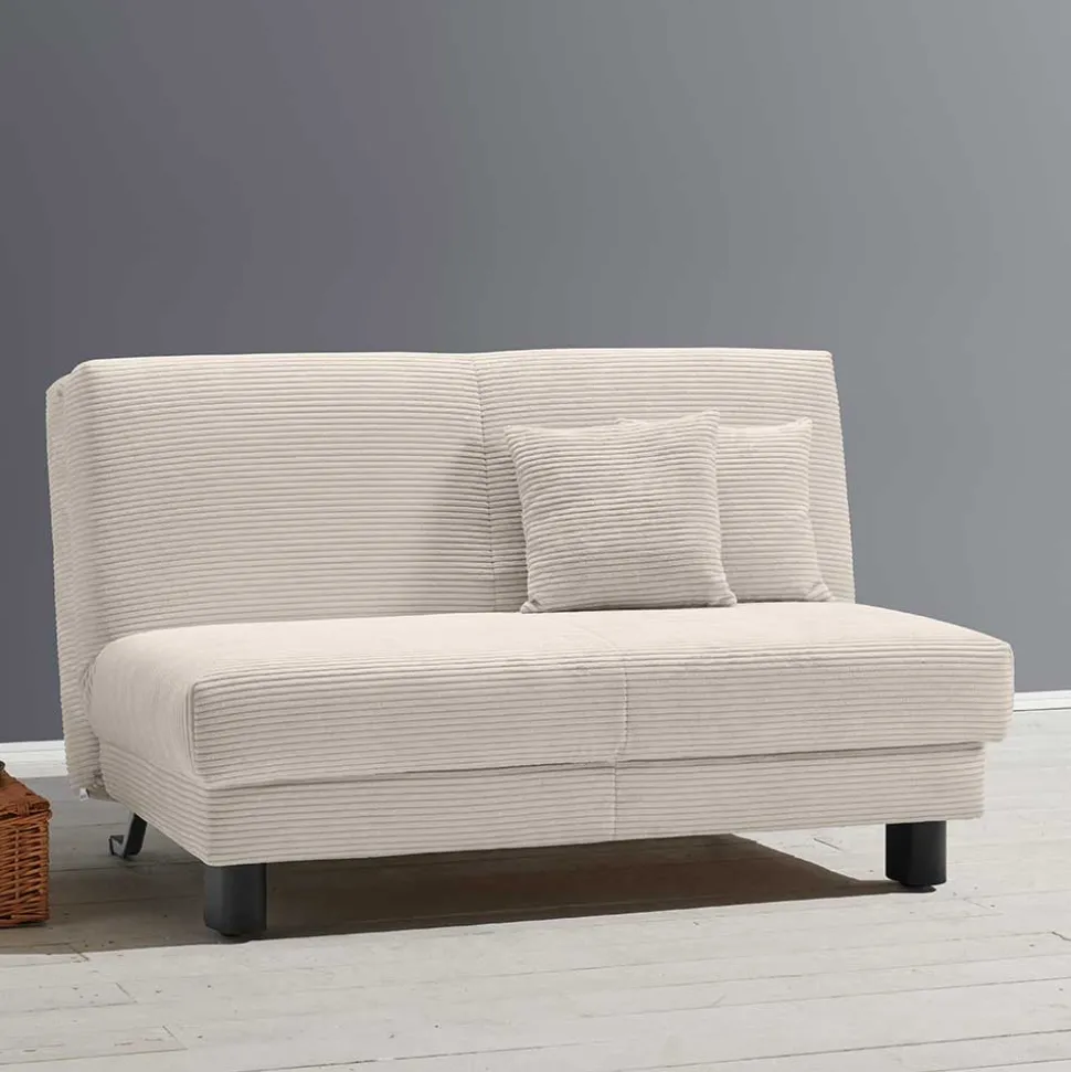 Schlafsofa zum Ausziehen in Beige Cord - Zentra