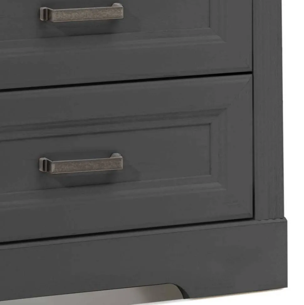 Schlafzimmer Bettanlage und Schrank Set - Zenuvra (vierteilig)