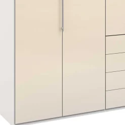 Schlafzimmer Falttürenschrank in Creme Weiß - Zidarie