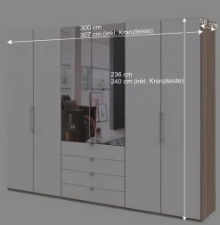 Schlafzimmer Gleittürenschrank mit Spiegel - Vaclyn