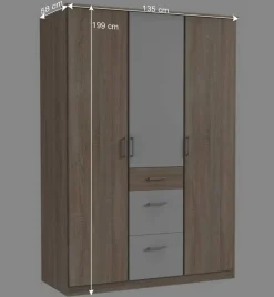 Schlafzimmer Kleiderschrank zweifarbig - Coros