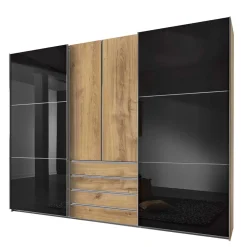 Schlafzimmer Kleiderschrank in Dunkelgrau Glas - Hectos