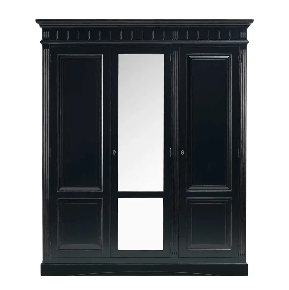 Schlafzimmer Kleiderschrank Andoro in Schwarz