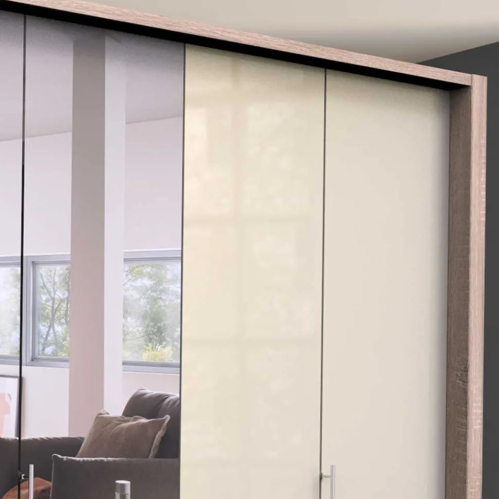 Schlafzimmer Kleiderschrank mit Spiegel Falttür - Rativian