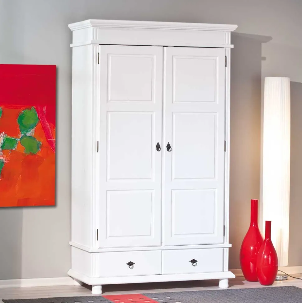 Schlafzimmer Kleiderschrank Powera in Weiß