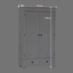 Schlafzimmer Kleiderschrank Powera in Weiß