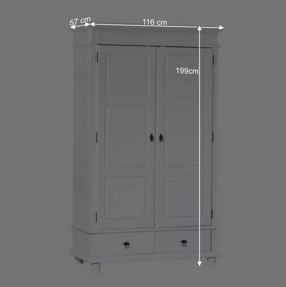 Schlafzimmer Kleiderschrank Powera in Weiß