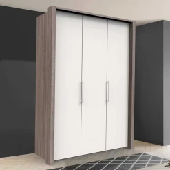 Schlafzimmer Kleiderschrank modern in Weiß - Tivierto