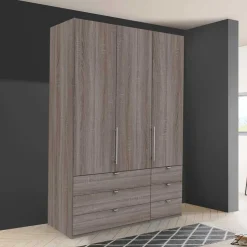 Schlafzimmer Kombischrank in Eiche dunkel - Crenba