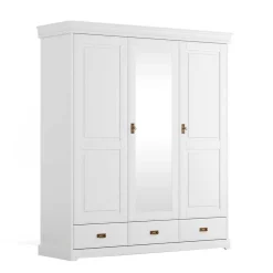 Schlafzimmer Kombischrank in Weiß - Presto