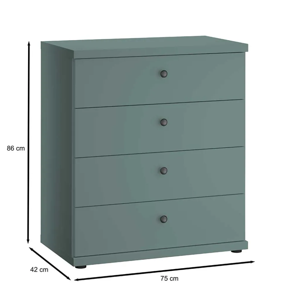 Schlafzimmer Kommode in Graugrün - Rajavo