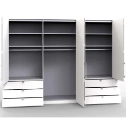 Schlafzimmer Komplettset Bosays in Weiß Eiche Sonoma (vierteilig)