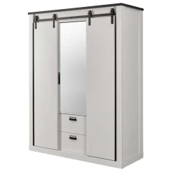 Schlafzimmer Möbel komplett in Weiß - Tramos (vierteilig)