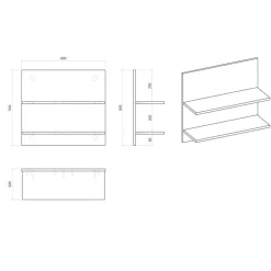 Schlafzimmer Möbel komplett in Weiß - Tramos (vierteilig)