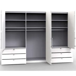 Schlafzimmer Schrank mit Falttüren in Weiß - Dolienca