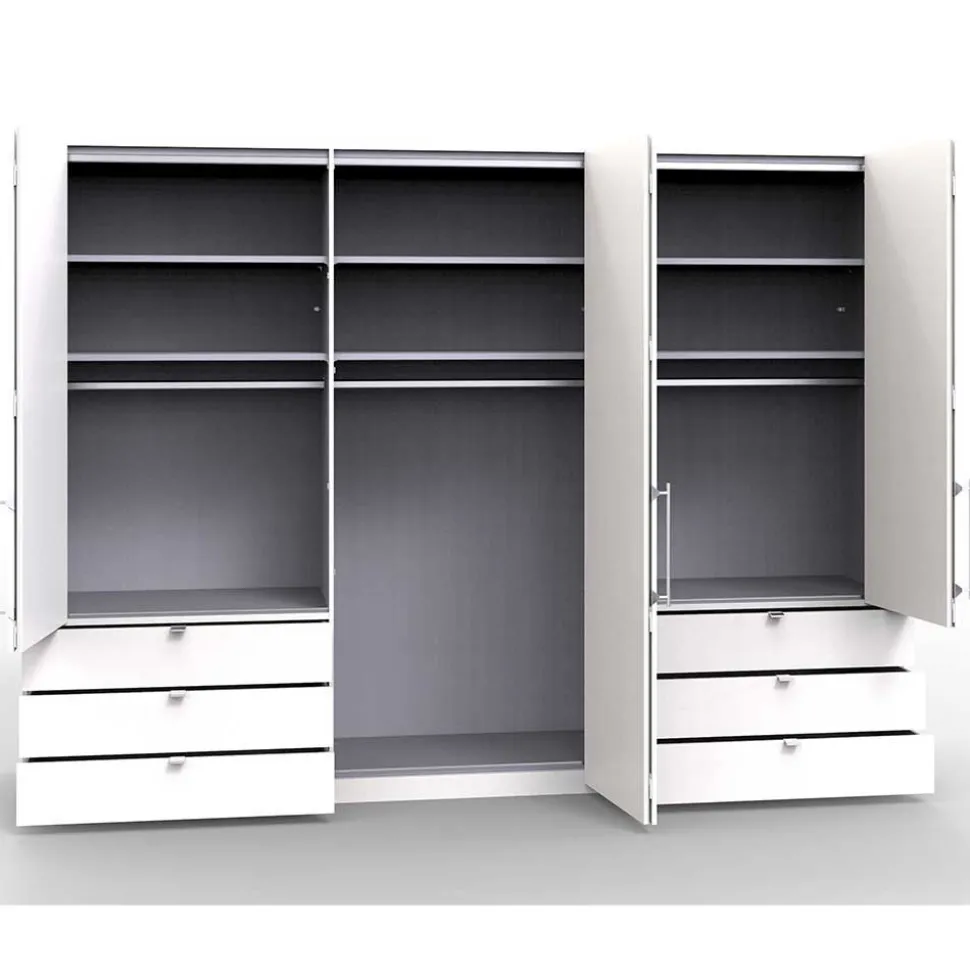 Schlafzimmer Schrank mit Falttüren in Weiß - Dolienca