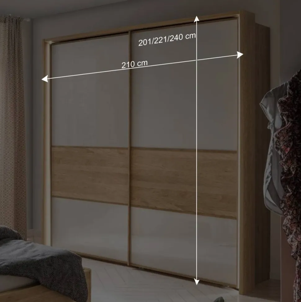 Schlafzimmer Schwebetürenschrank 2-türig - Emdsiva