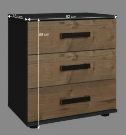 Schlafzimmer Set im Industrial Stil - Ardila (vierteilig)