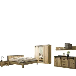 Schlafzimmer Set in Altholz Optik - Naiavio (sechsteilig)