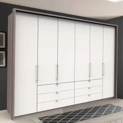 Schlafzimmerkleiderschrank foliert in Weiß - Tivierto I