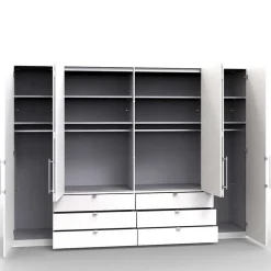 Schlafzimmerkleiderschrank mit sechs Schubladen - Rativian