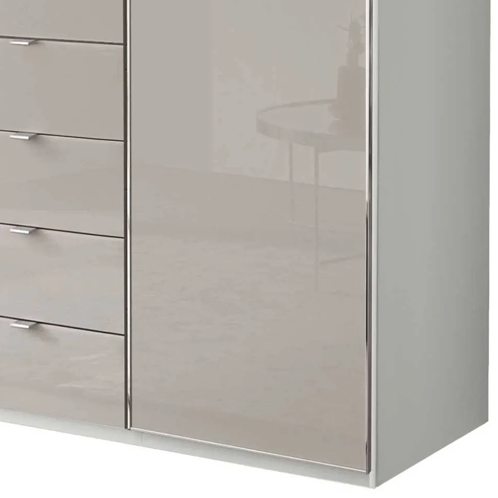 Schlafzimmer-Kleiderschrank zweifarbig - Pascan