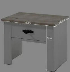 Schlafzimmermöbel mit Bett 140x200 - Nedita (vierteilig)