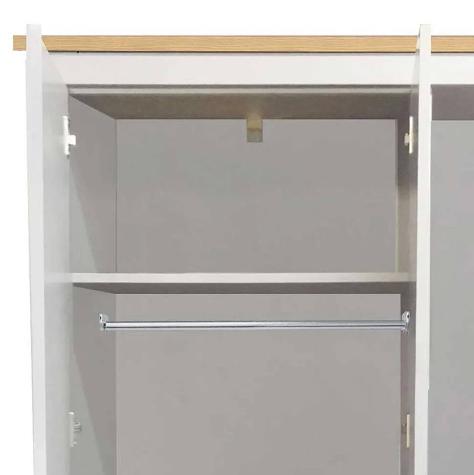 Schlafzimmerschrank in Grau & Eichefarben - Poliesti