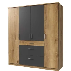 Schlafzimmerschrank in Plankeneiche Dekor - Leviza