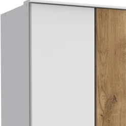 Schlafzimmerschrank in Weiß & Plankeneiche Dekor - Calassina I