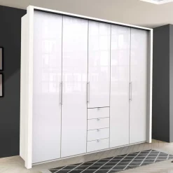 Schlafzimmer-Schrank in Weiß Glasfront - Dolienca